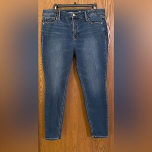 Old Navy Women’s Blue Jeans, High Rise, Rock Star Skinny, Fleece Lined, sz 14
